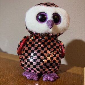 Ty Beanie Checks the Owl Flippables Plush Toy Stuffed Animal Kids Toys